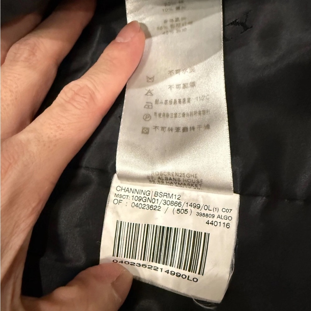 Burberry Black Zip Up Button Coat Size Large Over Coat - Picture 10 of 14